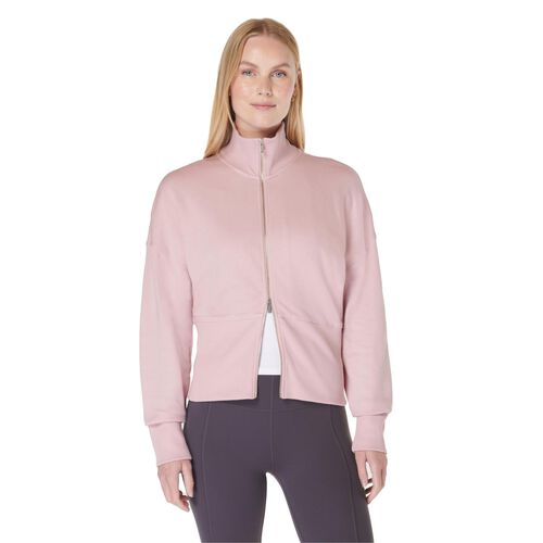 Sweaty Betty After Class Zip Up Sweatshirt Pirouette Pink